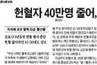 헌혈자 40만명 줄어, 혈액 재고 3.6일치뿐 - 진단검사의학과 임영애 교수